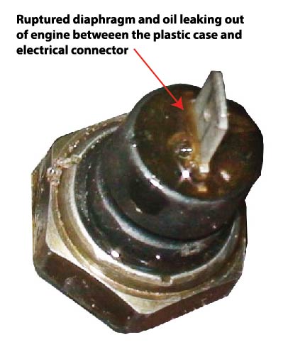 leaking oil pressure sensor