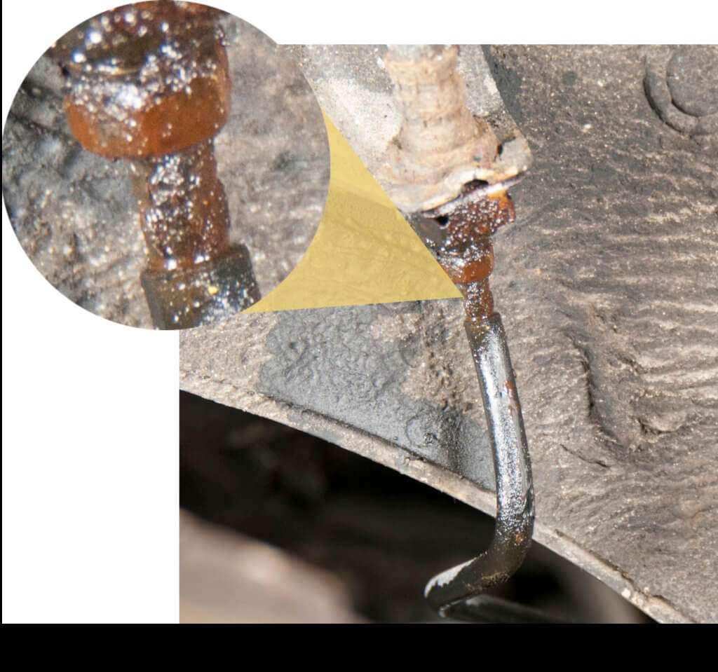 rusted brake line